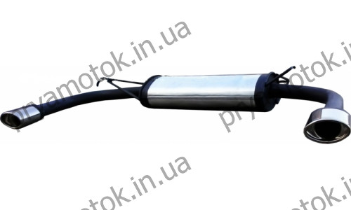 Глушитель прямоточный овал 1+1 Mitsubishi Lancer X 